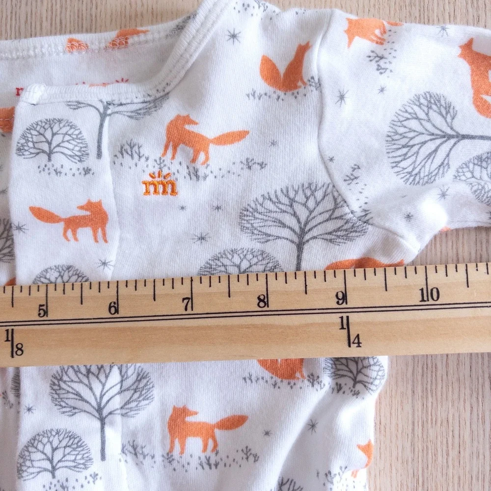 Magnetic Me Footie White Fox Woodland Organic Cotton Baby 0-3 Months